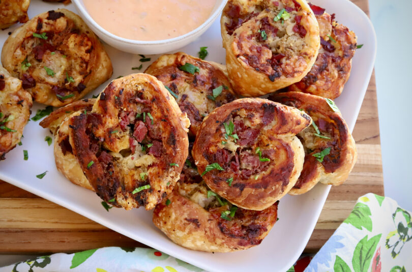 Puff Pastry Reuben Pinwheel