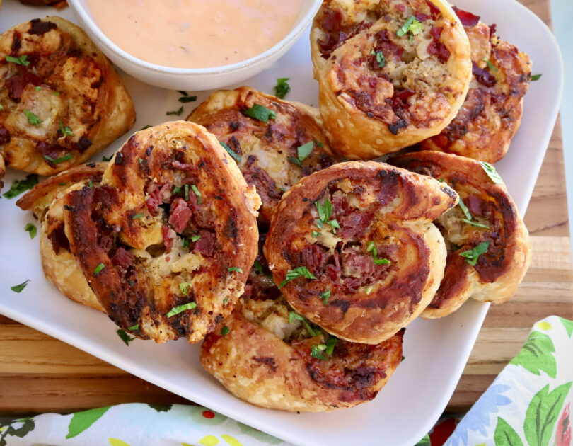 Puff Pastry Reuben Pinwheel