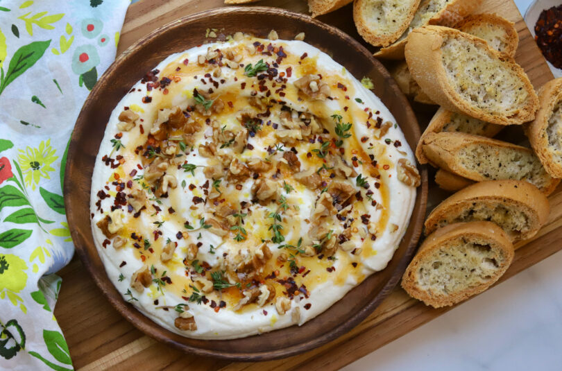 Hot Honey Whipped Ricotta Dip