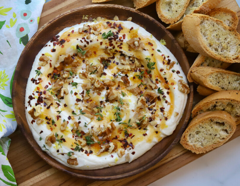 Hot Honey Whipped Ricotta Dip