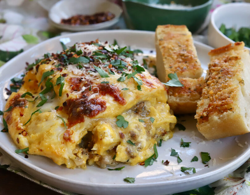 Sausage and Homemade Béchamel Pumpkin Lasagna